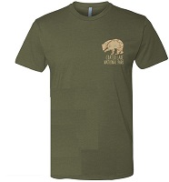 Earth Sun Moon T-Shirt Bear Map Military Green